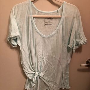Free People Relaxed Light Seafoam Tee